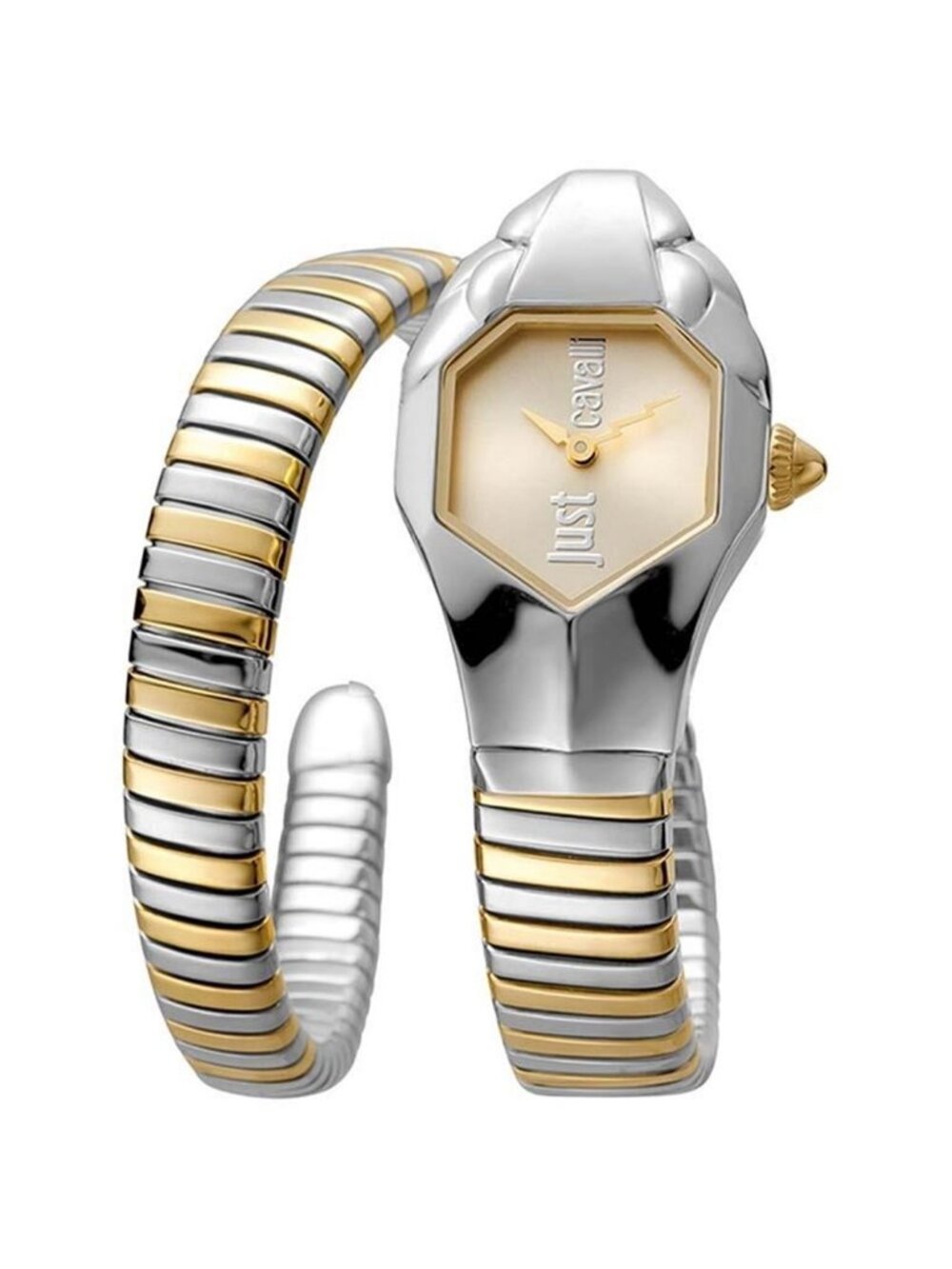 NWT Just Cavalli Glam Chic Septagon Ladies Watch